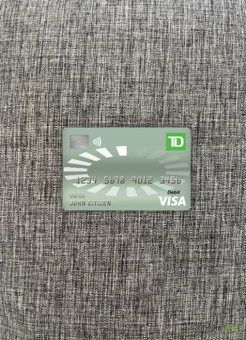 Canada TD visa carte de débit photolook recto